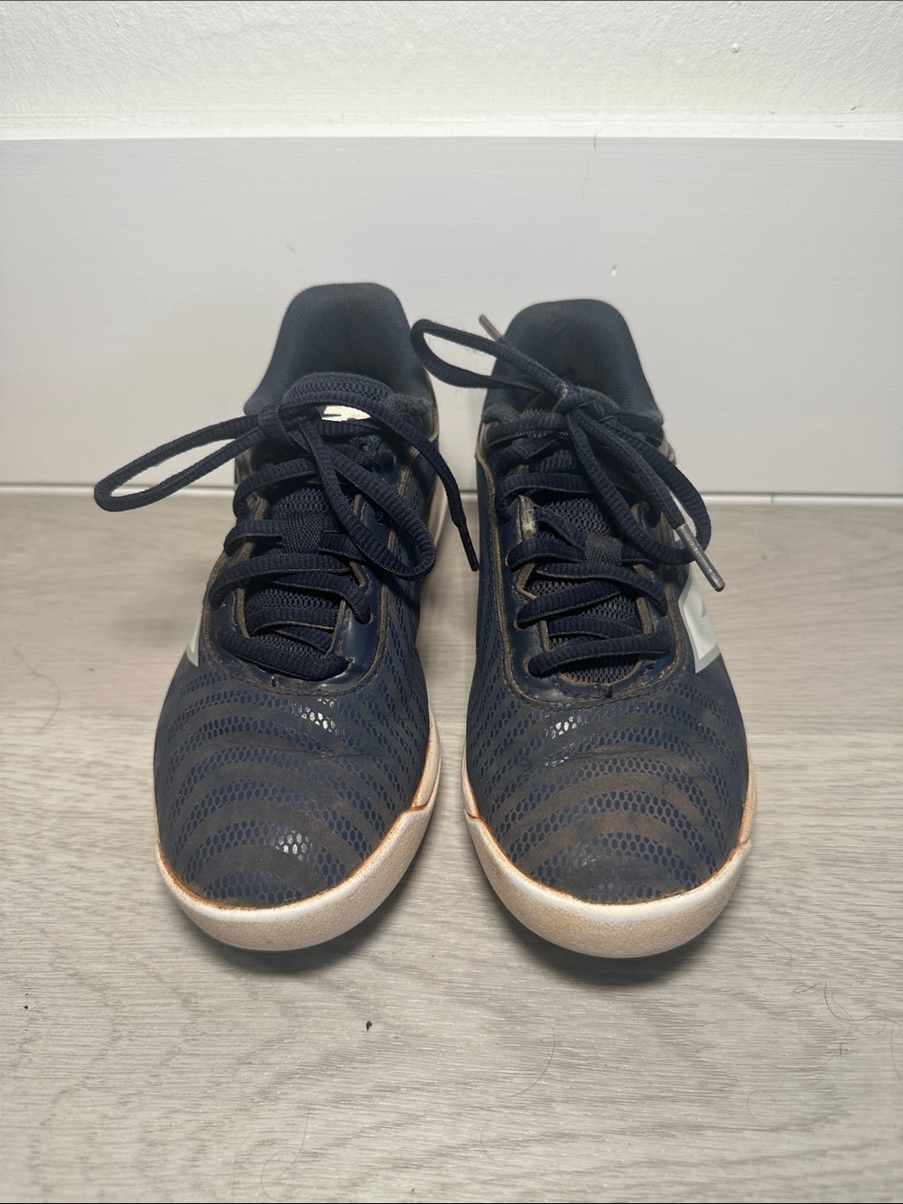 New Balance Navy Baseball Cleats with White Detail - Kids - Picture 2 of 4